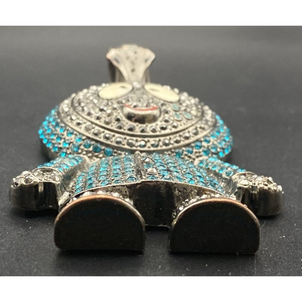 Kenny Pendant Blue Black CZ Marcasite Men's Hip Hop BRICK SQUAD ESKIMO LOOK - Picture 7 of 11